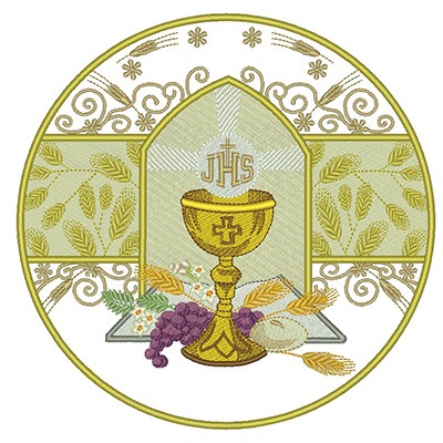 Matriz de matriz Matriz De Bordado Eucaristia 19 Cm